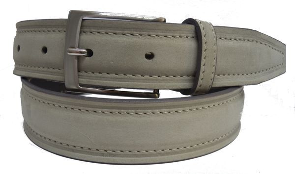 Cintura in nabuk stampato,cucita - Sabbia - 35mm